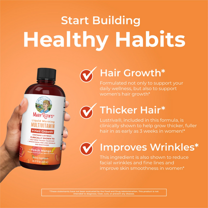 Liquid Morning Multivitamin + Hair Growth 15.22 oz